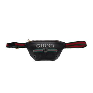 Gucci Grained Calfskin Logo Belt